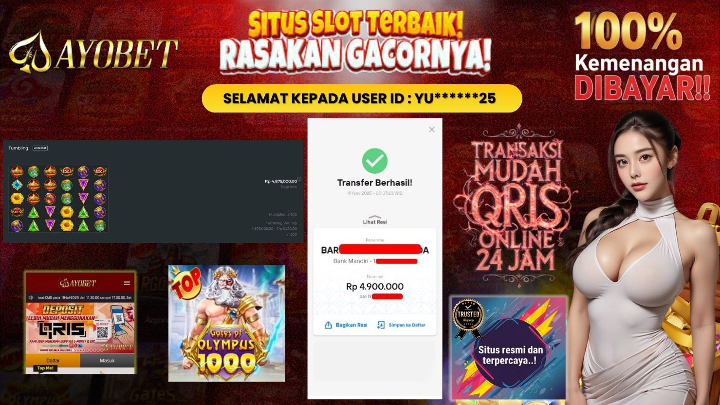 AYOBET JACKPOT SLOT GATES OF OLYMPUS 1000